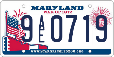 MD license plate 9AE0719