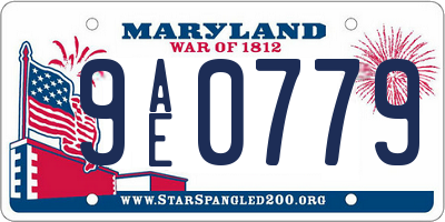 MD license plate 9AE0779