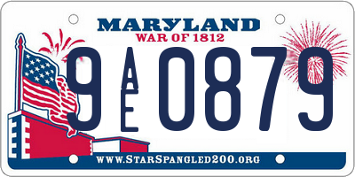 MD license plate 9AE0879