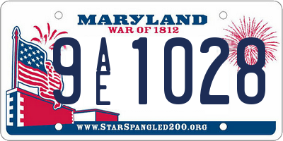MD license plate 9AE1028