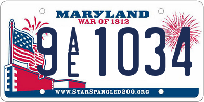 MD license plate 9AE1034