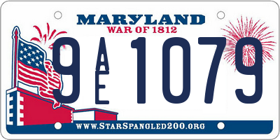 MD license plate 9AE1079