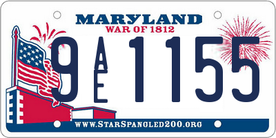 MD license plate 9AE1155