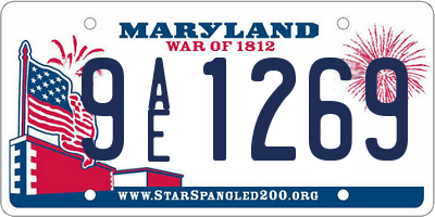 MD license plate 9AE1269