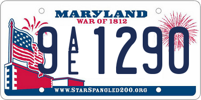 MD license plate 9AE1290
