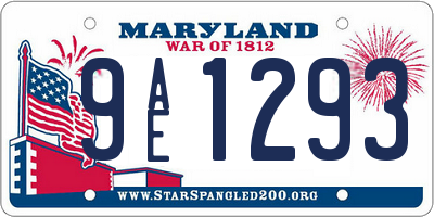 MD license plate 9AE1293