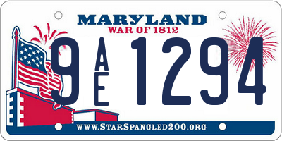 MD license plate 9AE1294