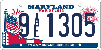 MD license plate 9AE1305