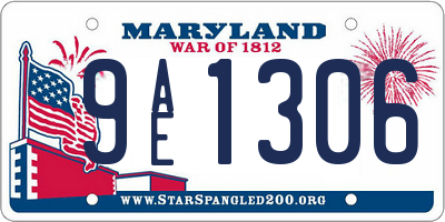 MD license plate 9AE1306