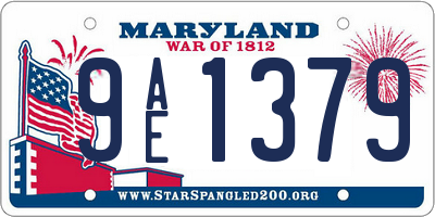 MD license plate 9AE1379