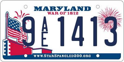 MD license plate 9AE1413