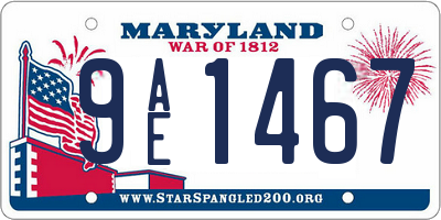 MD license plate 9AE1467