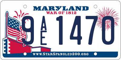 MD license plate 9AE1470