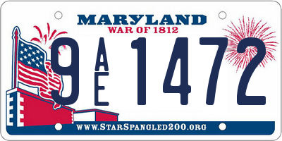 MD license plate 9AE1472