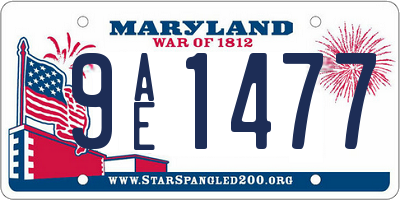 MD license plate 9AE1477