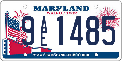 MD license plate 9AE1485