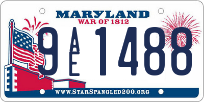 MD license plate 9AE1488