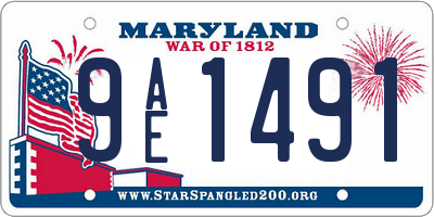 MD license plate 9AE1491