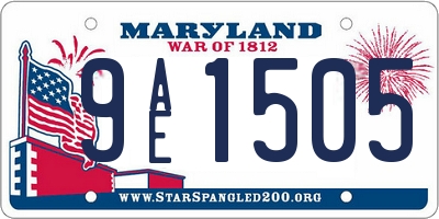 MD license plate 9AE1505
