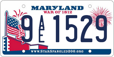 MD license plate 9AE1529