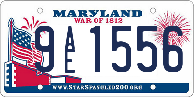MD license plate 9AE1556