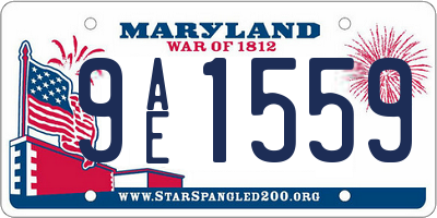 MD license plate 9AE1559
