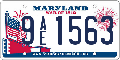 MD license plate 9AE1563