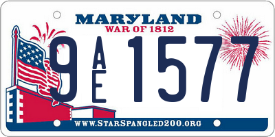 MD license plate 9AE1577