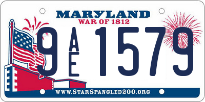 MD license plate 9AE1579