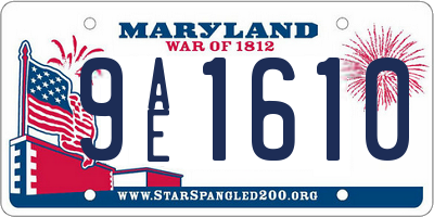 MD license plate 9AE1610