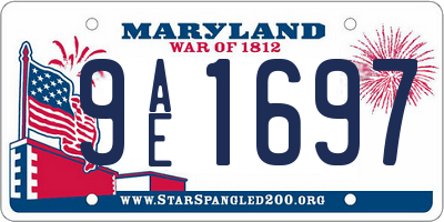 MD license plate 9AE1697