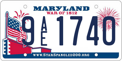MD license plate 9AE1740