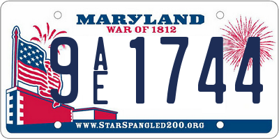MD license plate 9AE1744