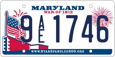 MD license plate 9AE1746