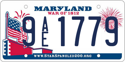MD license plate 9AE1779