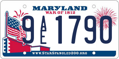 MD license plate 9AE1790