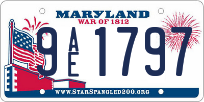 MD license plate 9AE1797