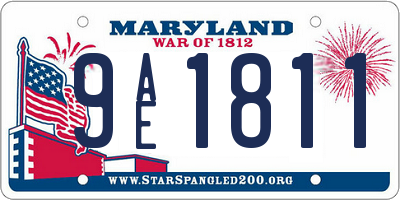 MD license plate 9AE1811