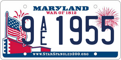 MD license plate 9AE1955