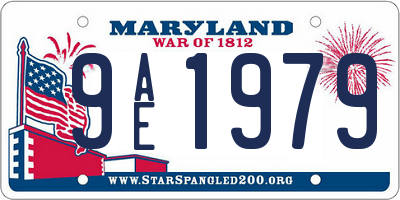 MD license plate 9AE1979