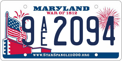 MD license plate 9AE2094
