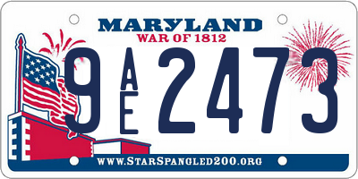MD license plate 9AE2473