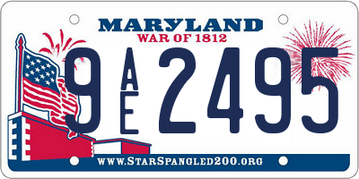 MD license plate 9AE2495