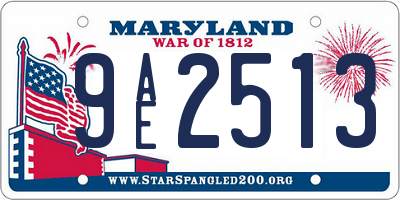 MD license plate 9AE2513