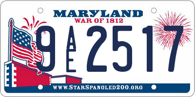 MD license plate 9AE2517
