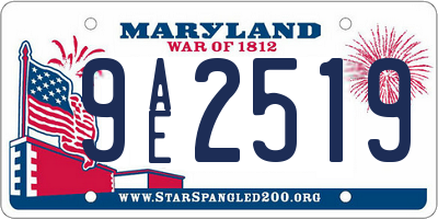 MD license plate 9AE2519