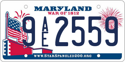 MD license plate 9AE2559