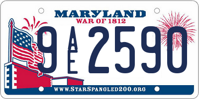 MD license plate 9AE2590
