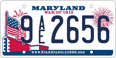 MD license plate 9AE2656
