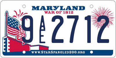 MD license plate 9AE2712